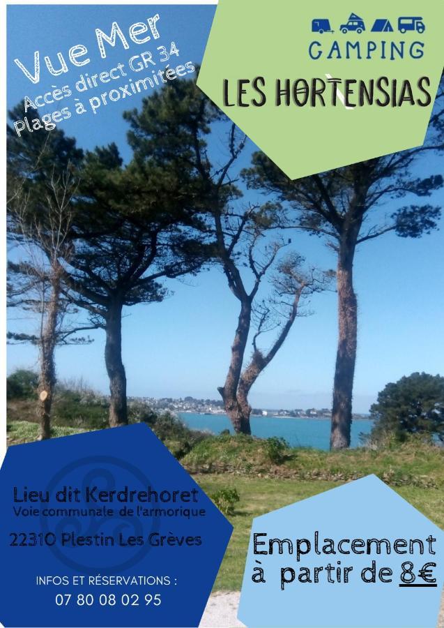 Aire De Camping Car, Caravane, Tente Emplacement Nu Avec Electricite Petit Camping Hotel Plestin-les-Greves Luaran gambar